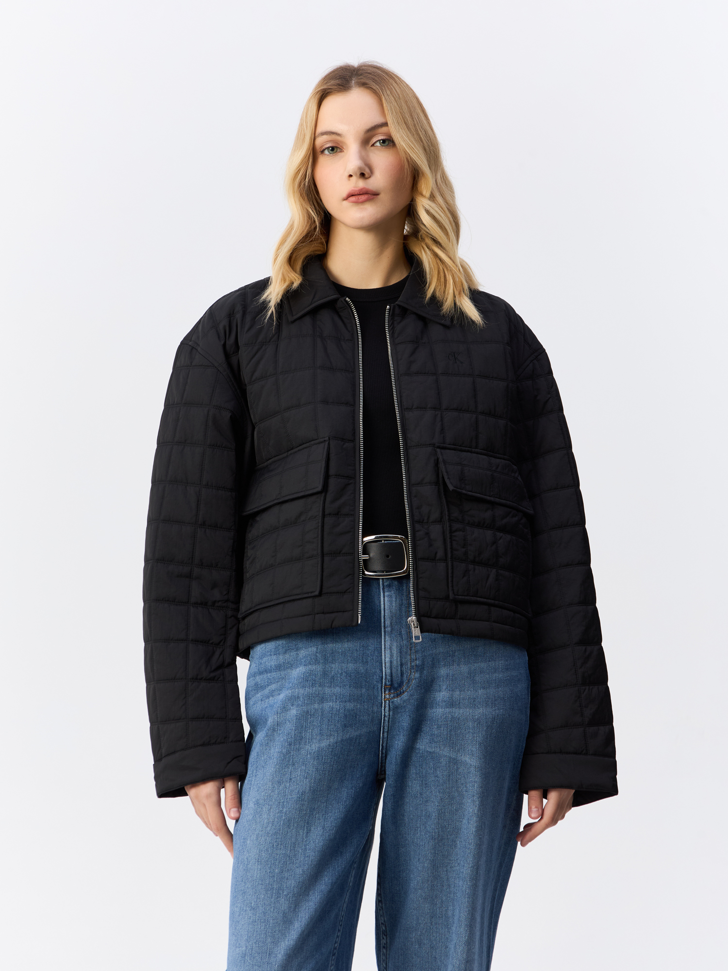 

Куртка женская Calvin Klein Jeans J20J223568 черная S, Черный, J20J223568