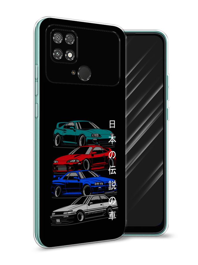 

Чехол Awog на Poco C40 "JDM Legend cars", Разноцветный, 315850-5