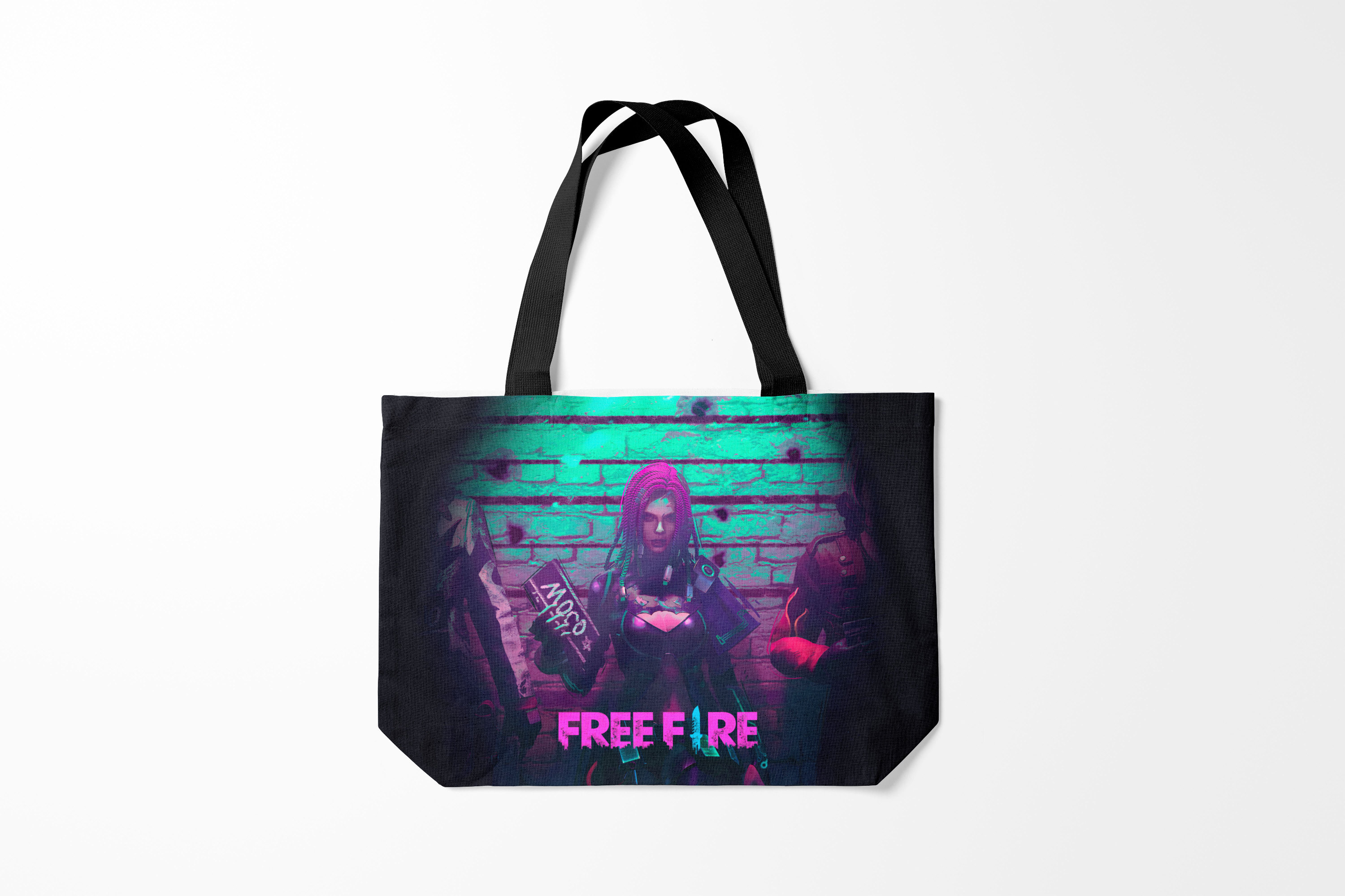 

Сумка шoппер унисекс Burnettie Garena Free Fire, черный; фиолетовый, Garena Free Fire