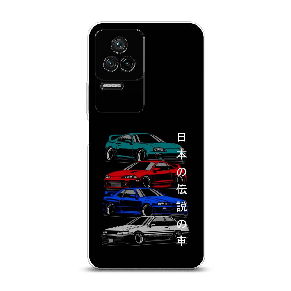 

Чехол Awog на Poco F4 "JDM Legend cars", Разноцветный, 315350-5