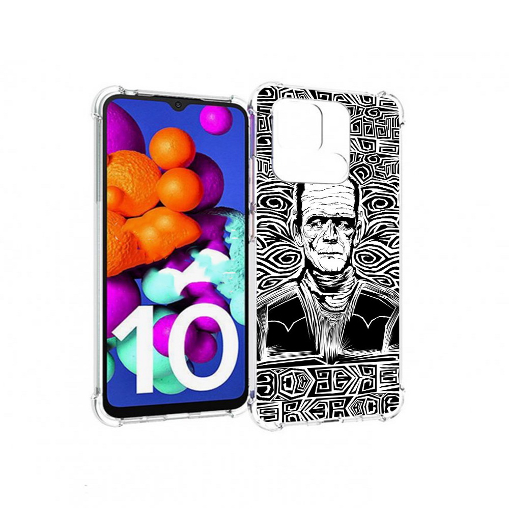 

Чехол MyPads Tocco для Xiaomi Redmi 10C франкенштейн черно белый, Прозрачный, Tocco