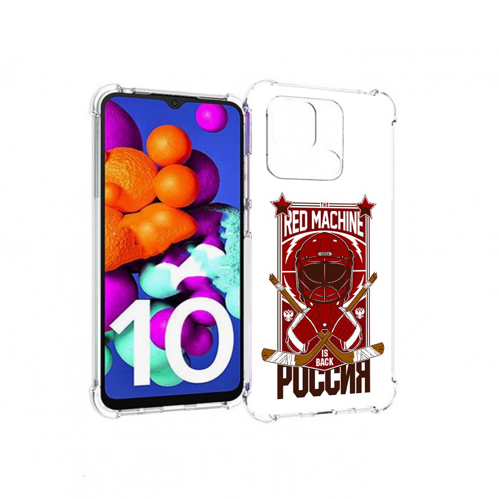 

Чехол MyPads Tocco для Xiaomi Redmi 10C хоккей россия, Прозрачный, Tocco