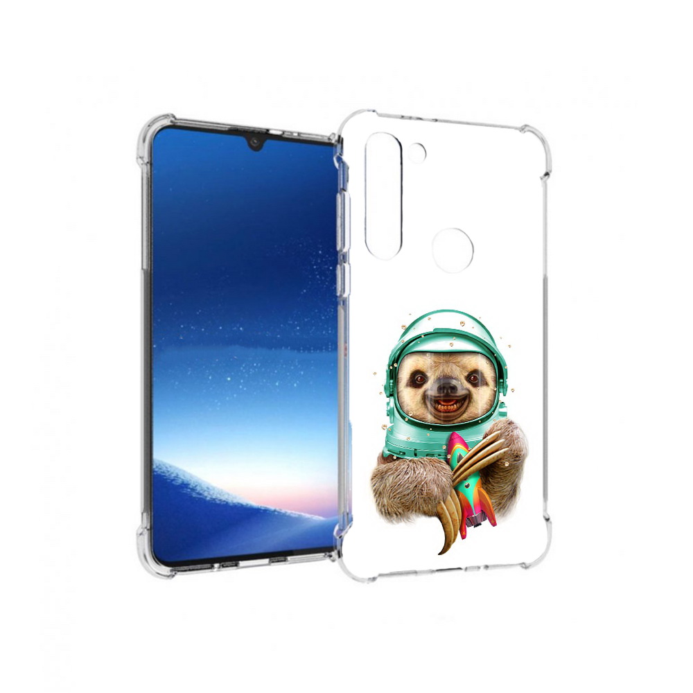 

Чехол MyPads Tocco для Motorola Moto G8 Power Ленивец астронавт (PT143076.340.104), Прозрачный, Tocco