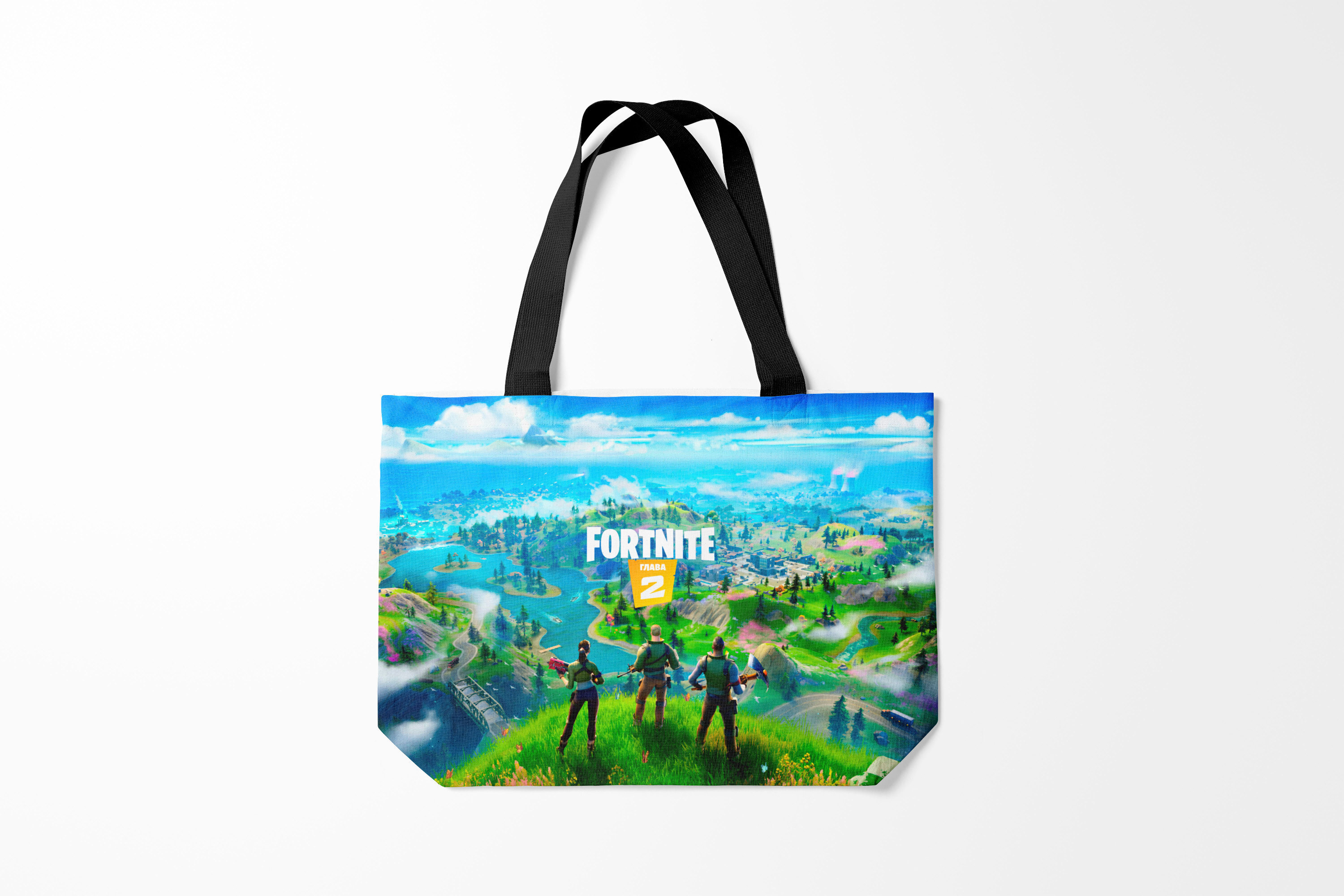 

Сумка шoппер унисекс Burnettie Fortnite часть 2, голубой, Fortnite часть 2