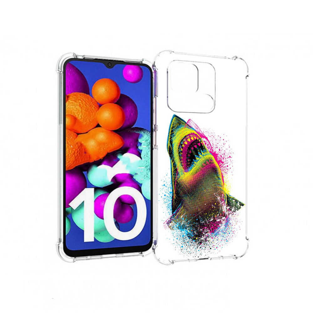 

Чехол MyPads Tocco для Xiaomi Redmi 10C челюсти-2, Прозрачный, Tocco