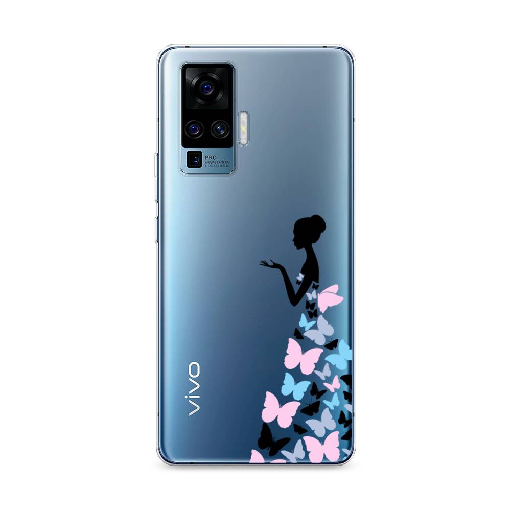 фото Силиконовый чехол "платье из бабочек" на vivo x50 pro awog