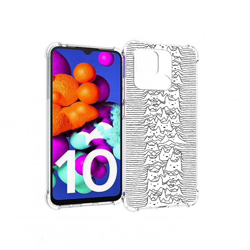 

Чехол MyPads Tocco для Xiaomi Redmi 10C черно белые коты 3D, Прозрачный, Tocco