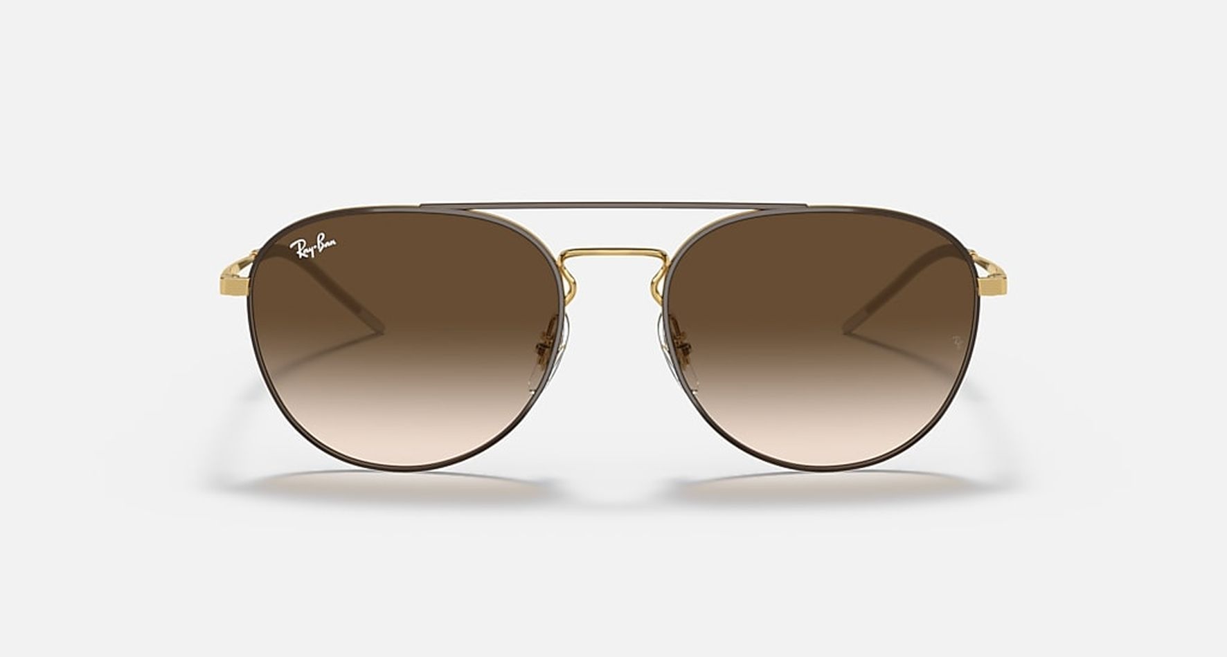 

Солнцезащитные очки унисекс Ray-Ban RB3589 золотые/коричневые, RB3589