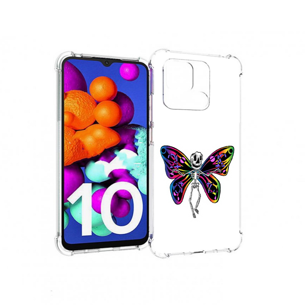 

Чехол MyPads Tocco для Xiaomi Redmi 10C эффект бабочки, Прозрачный, Tocco