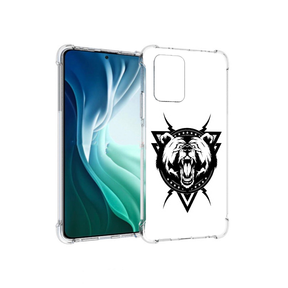 Чехол MyPads Tocco для Xiaomi Redmi Note 10 Pro 5G медведь в треугольнике