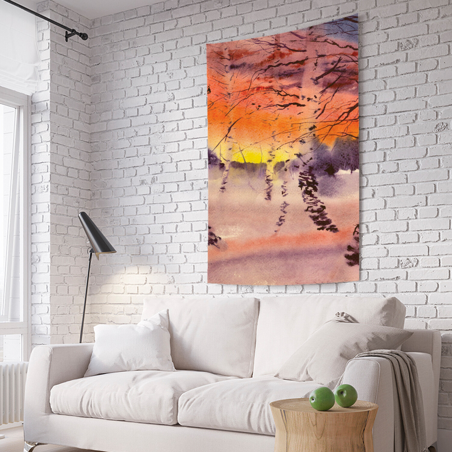 Вертикальное фотопанно на стену JoyArty Абстракция березовой рощи 150x200 см