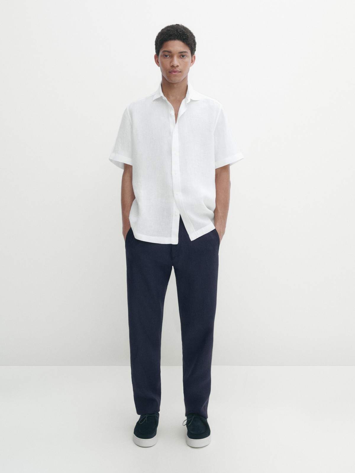 

Рубашка мужская Massimo Dutti 0194/446-I2024 белая S, Белый, 0194/446-I2024