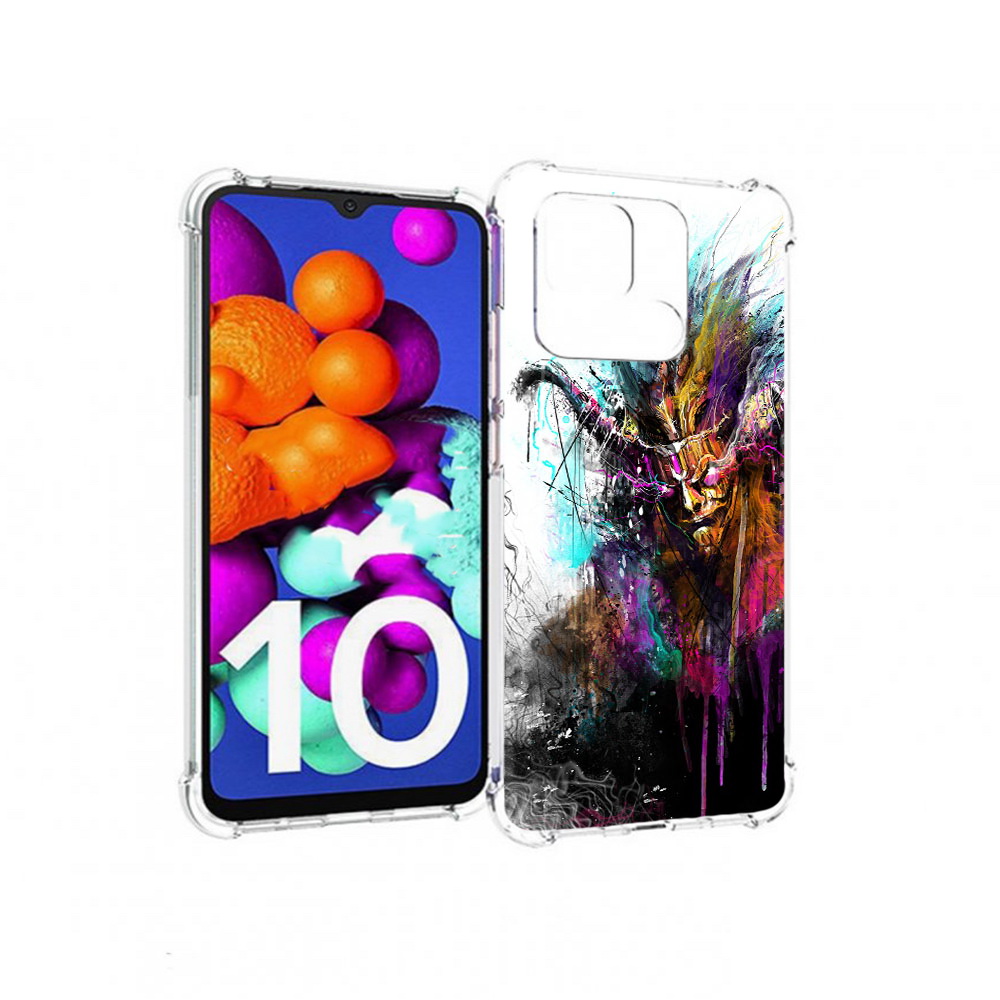 

Чехол MyPads Tocco для Xiaomi Redmi 10C яркий дьявол, Прозрачный, Tocco