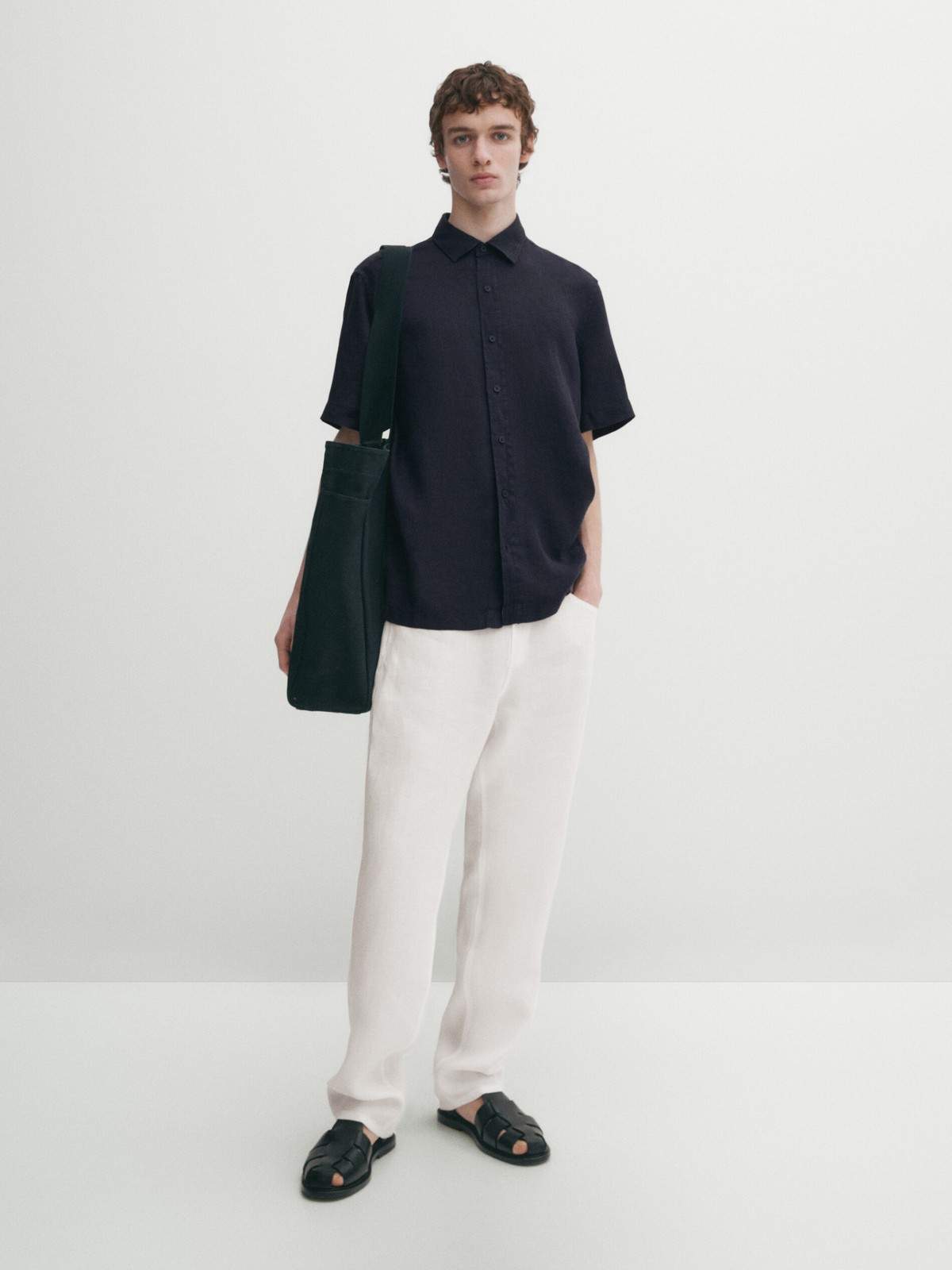 

Рубашка мужская Massimo Dutti 0194/446-I2024 синяя M, Синий, 0194/446-I2024