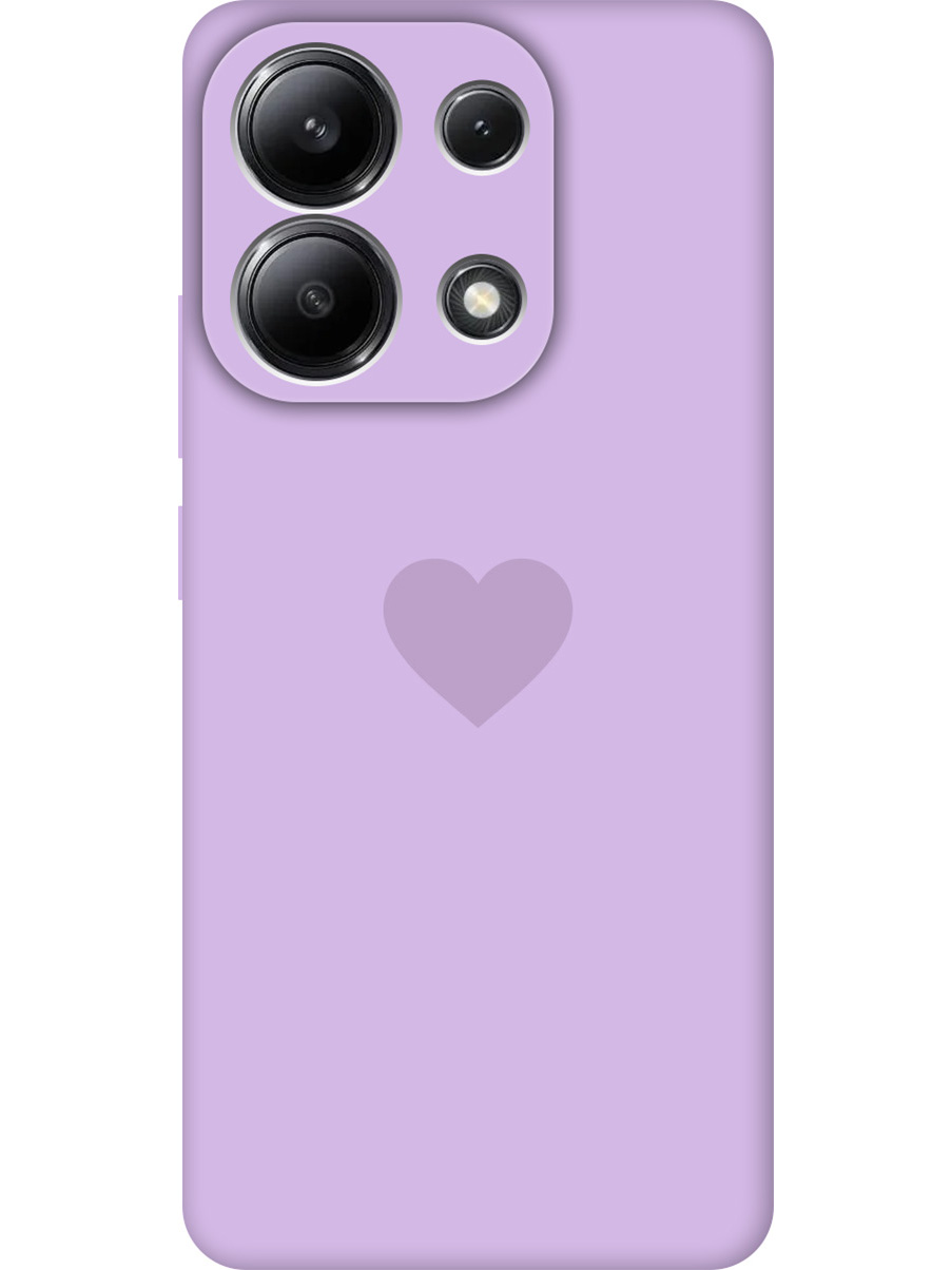 

Силиконовый чехол на Xiaomi Redmi Note 13 4G с принтом "Сердце" матовый сиреневый, 782622891