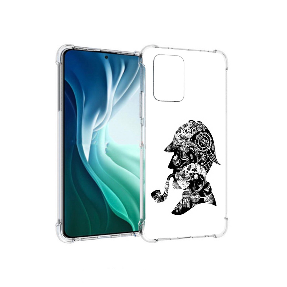 

Чехол MyPads Tocco для Xiaomi Redmi Note 10 Pro 5G мужчина с трубкой абстракция, Прозрачный, Tocco