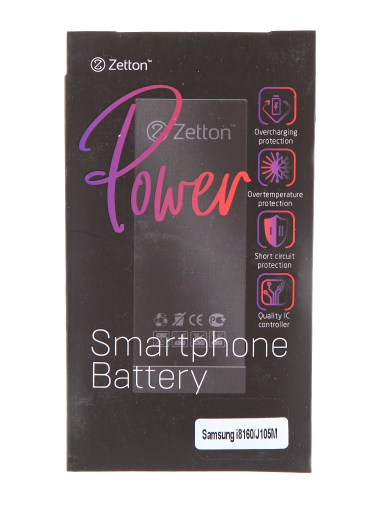 Аккумулятор для телефона Zetton 1500мА/ч для Samsung Galaxy J1 Mini/Galaxy Ace 2