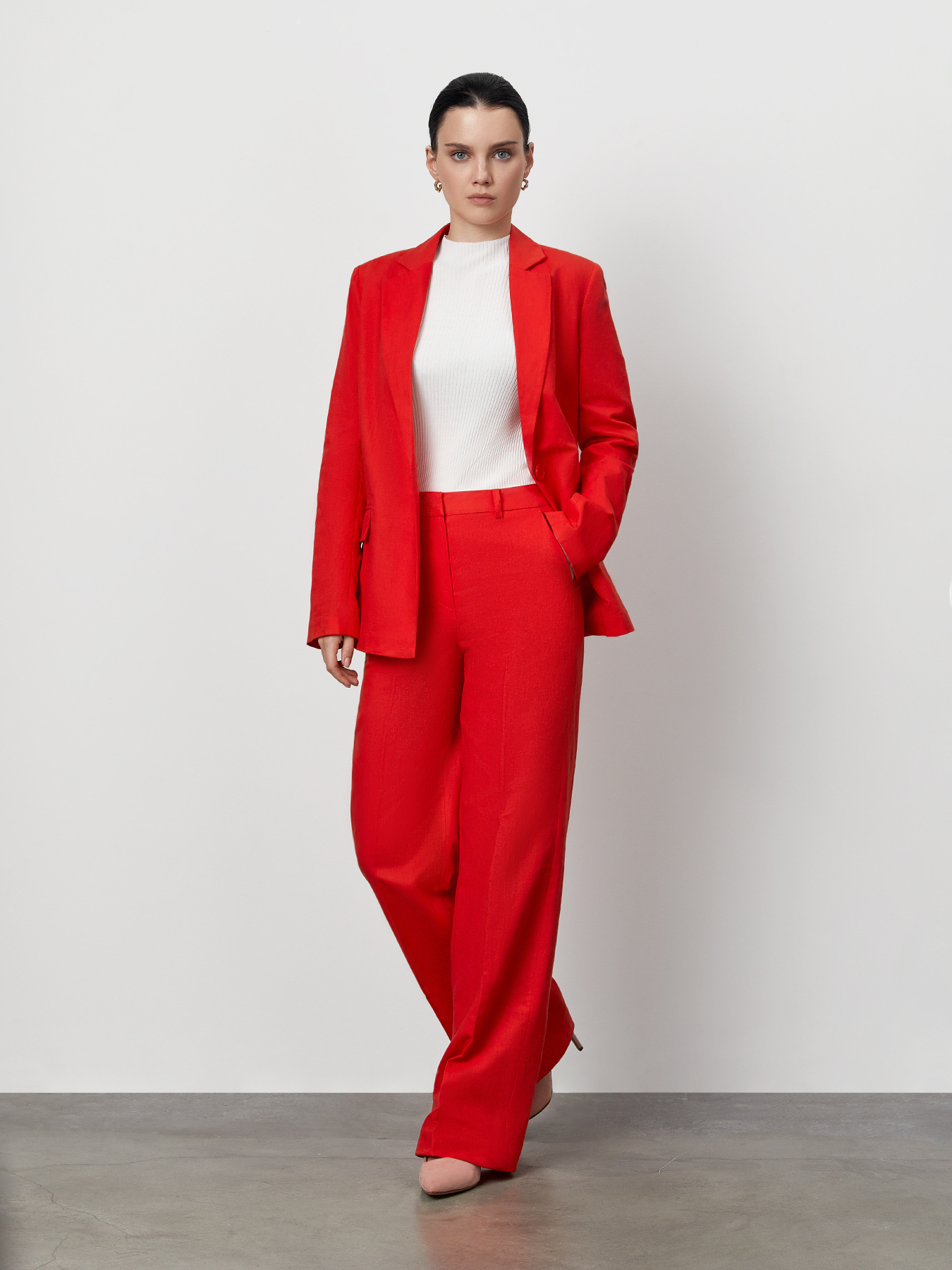 

Брюки женские Just Clothes 000000626 красные 48, Красный, 000000626