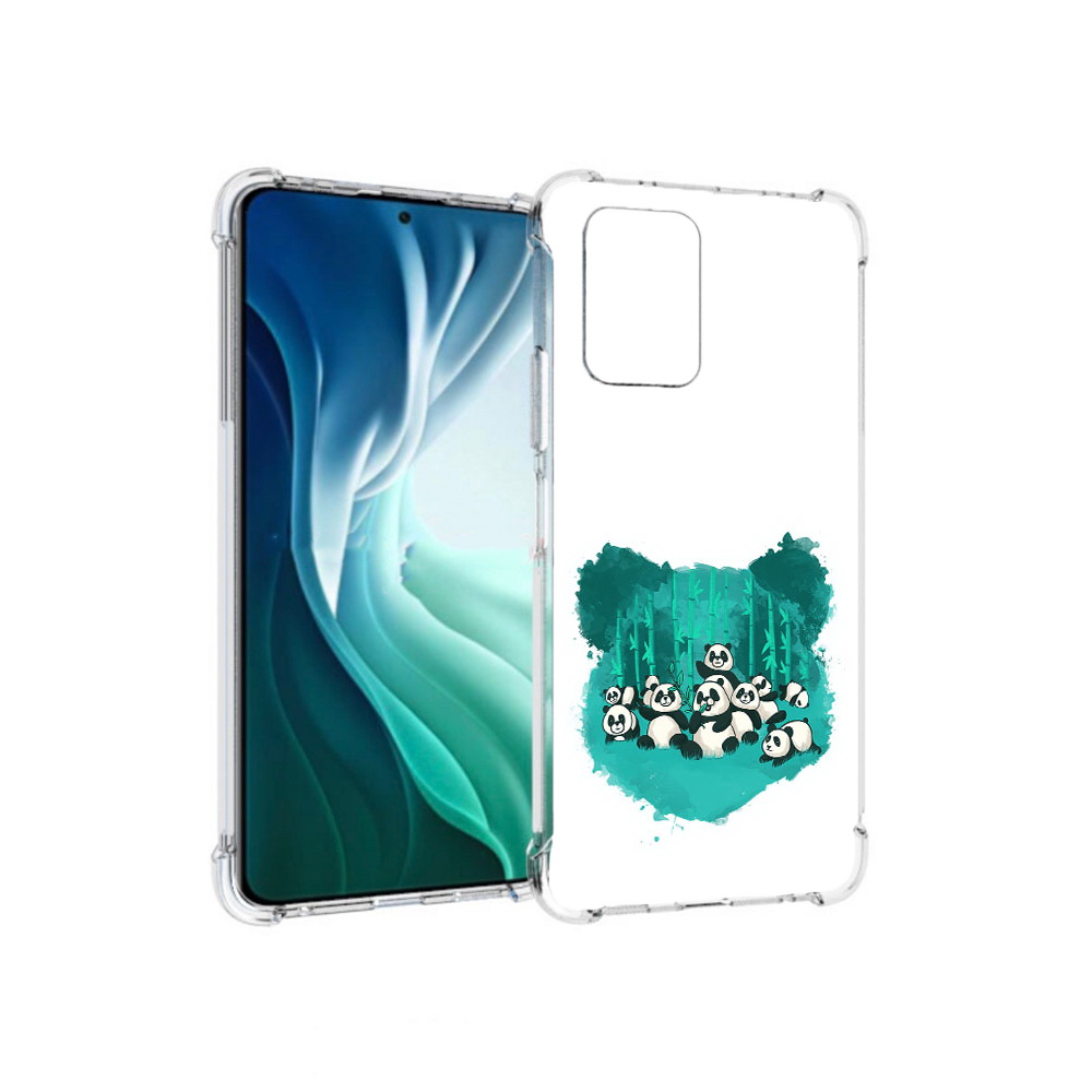 Чехол MyPads Tocco для Xiaomi Redmi Note 10 Pro 5G нарисованные панды (PT162244.283.508)