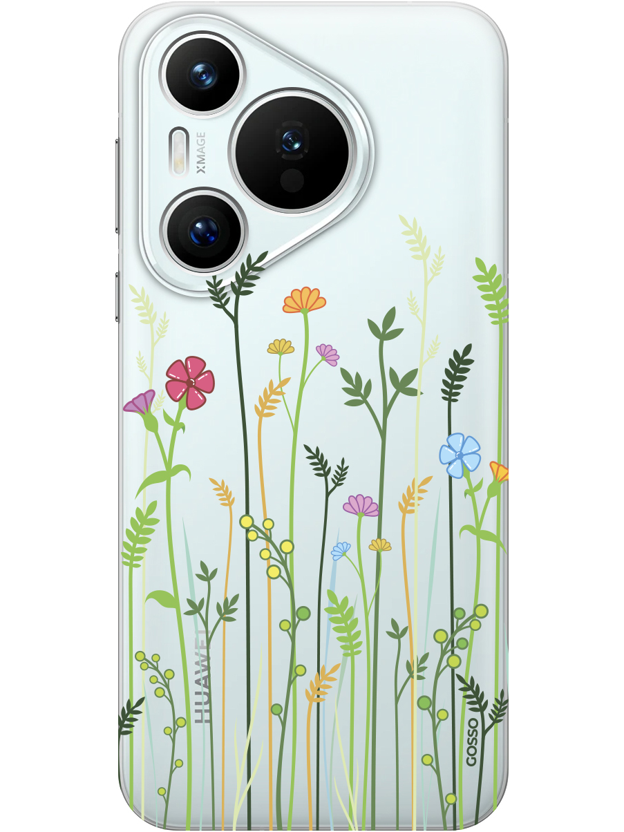 

Силиконовый чехол на Huawei Pura 70 с принтом "Цветы и папоротник" прозрачный, Прозрачный;желтый;зеленый;розовый, 782624623