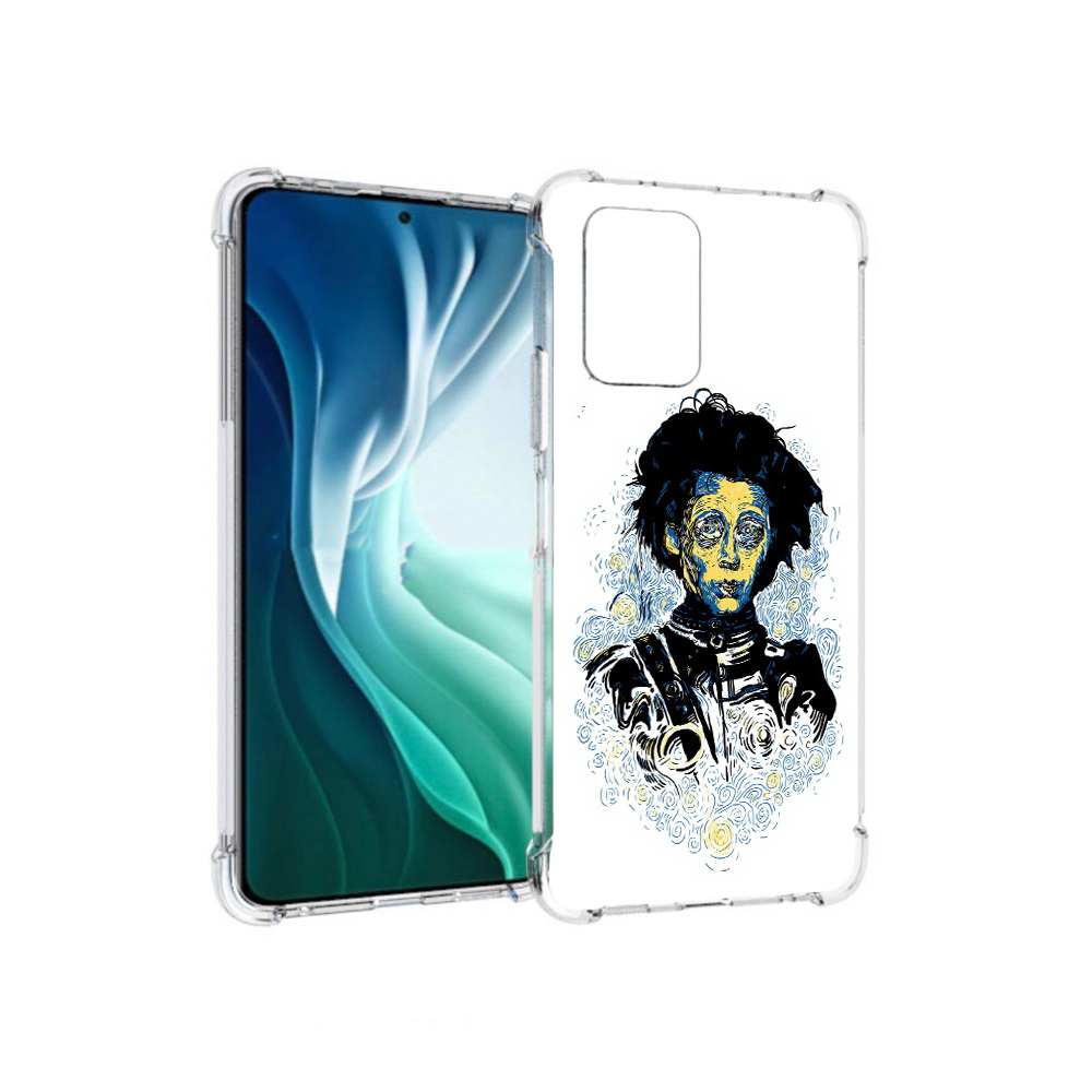 Чехол MyPads Tocco для Xiaomi Redmi Note 10 Pro 5G парень черно-белый абстракция