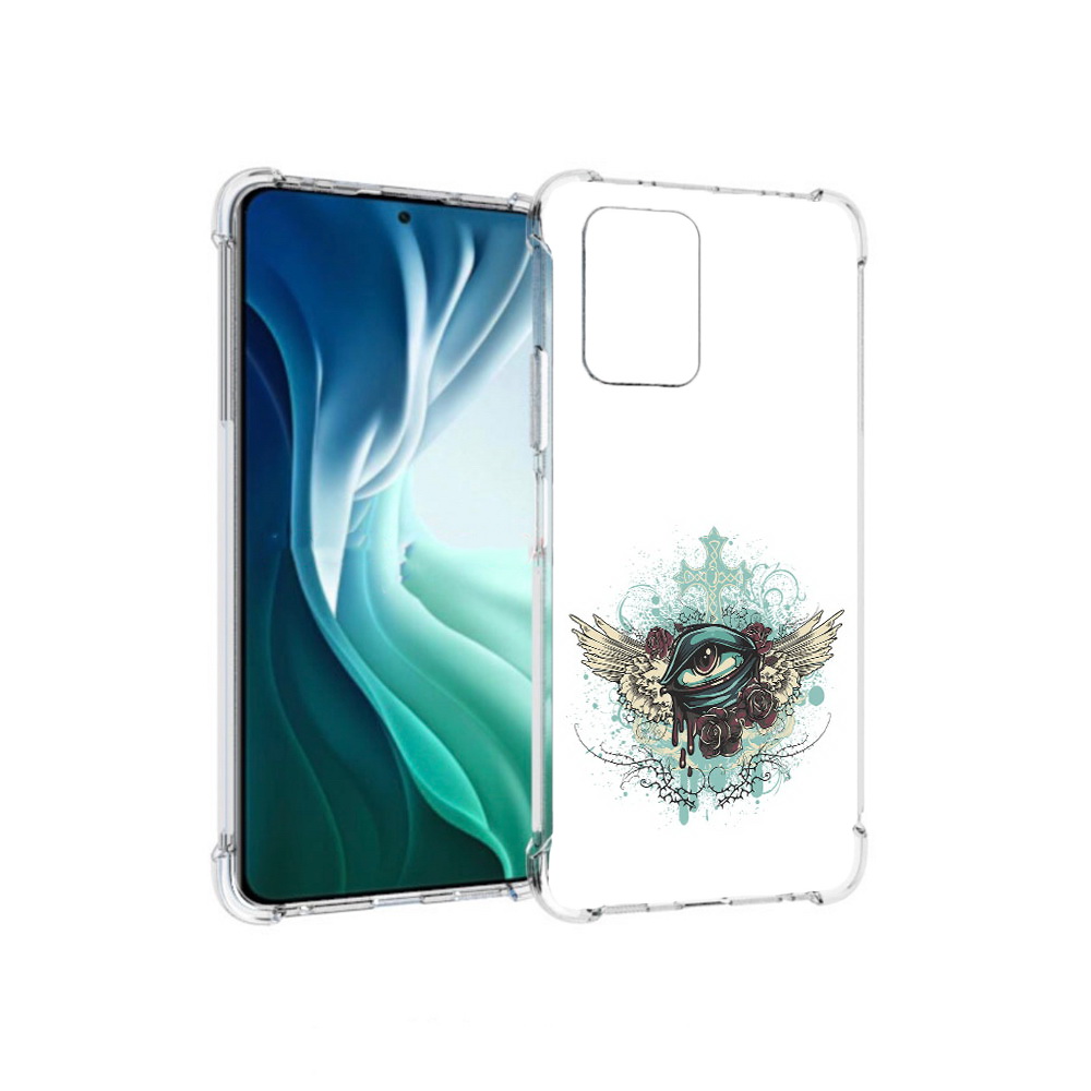 

Чехол MyPads Tocco для Xiaomi Redmi Note 10 Pro 5G плачущий глаз с крыльями, Прозрачный, Tocco