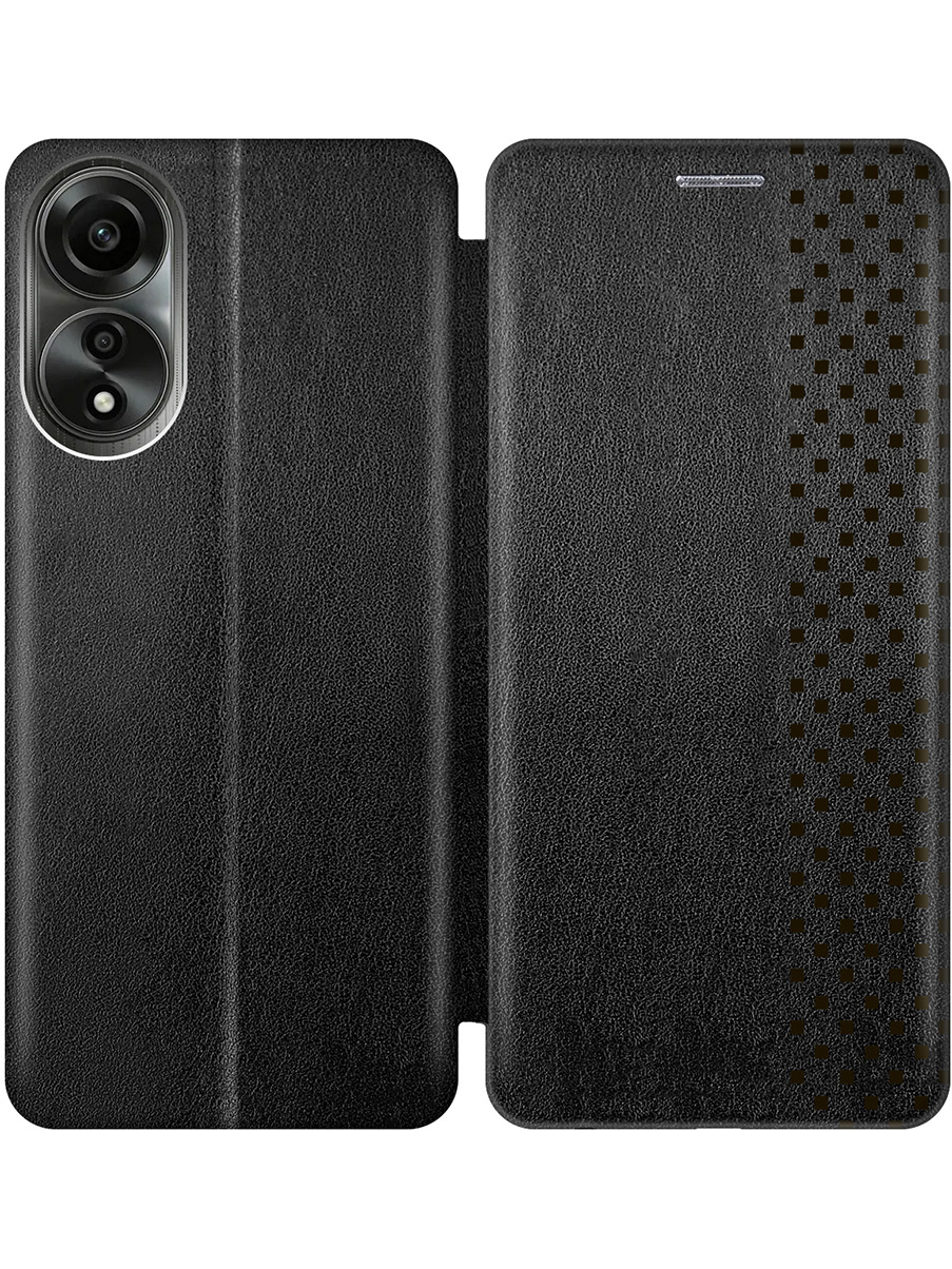 

Чехол-книжка на Oppo A78 4G с принтом "Шах и мат" черный, Черный;серый, 782629431