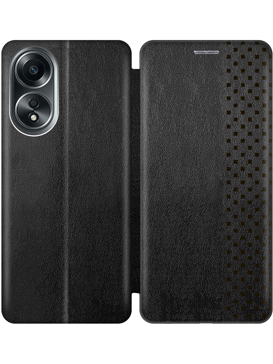 

Чехол-книжка на Oppo A58 4G с принтом "Шах и мат" черный, Черный;серый, 782630031
