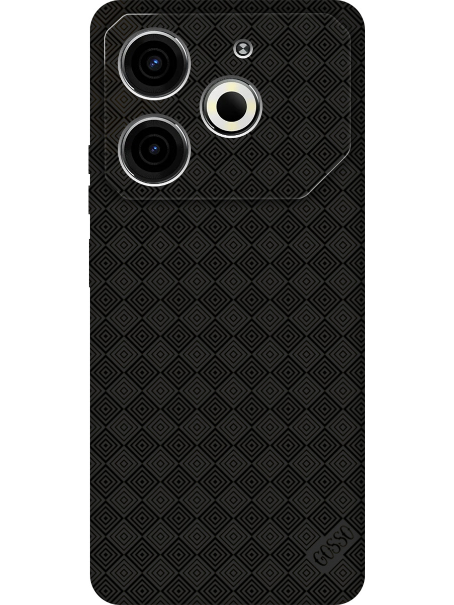

Силиконовый чехол на Tecno Pova 6 Neo с принтом "Магические квадраты" матовый черный, Черный;прозрачный, 782634831