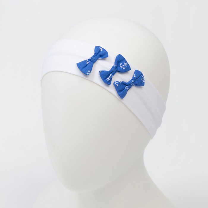 Повязка для девочки, цвет белый/синий, размер 53 головная повязка lovelife цв белый 8 5 60 см