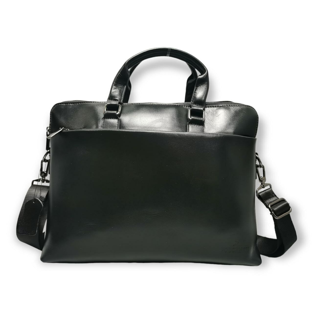 Сумка мужская PouchMan 8028, черный гладкий