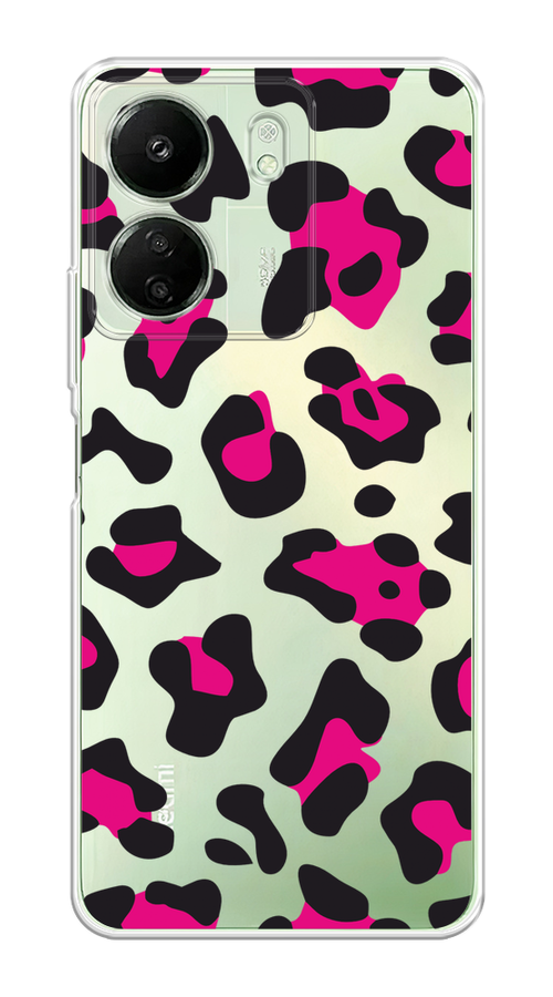 

Чехол на Xiaomi Redmi 13C, Poco C65 "Pink cow spots", Черный;розовый, 320550-1
