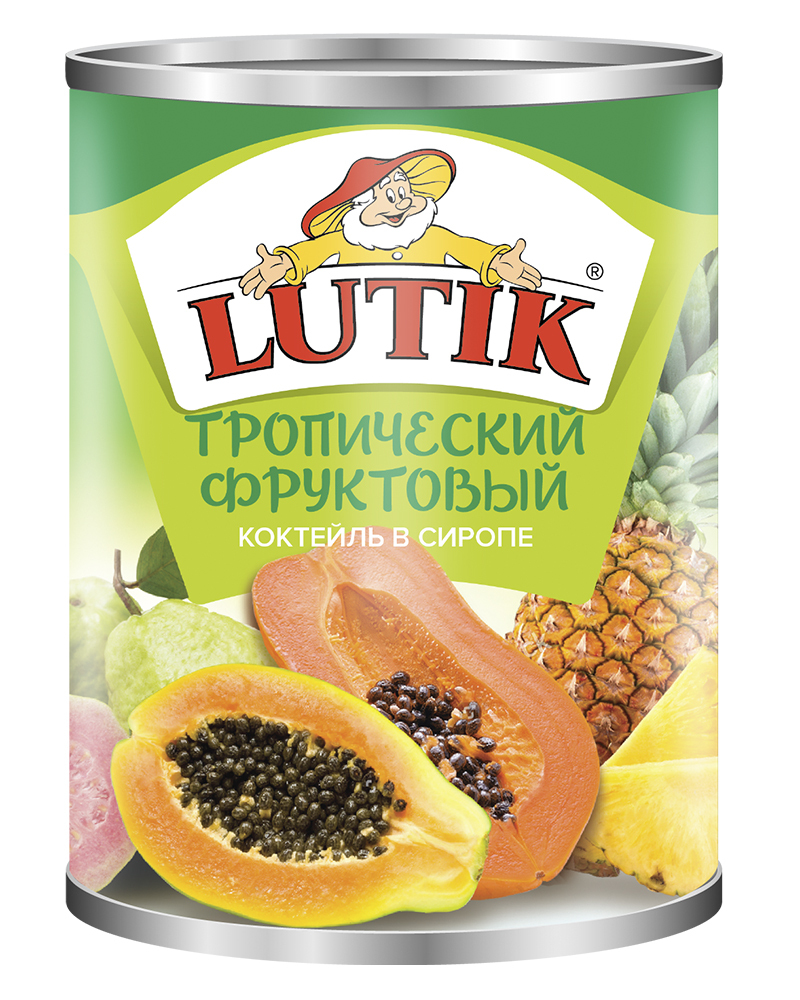 Тропический фруктовый коктейль Lutik, 3100 мл.