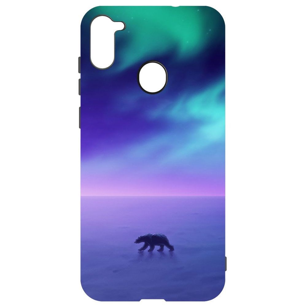 

Чехол-накладка Krutoff Софт Кейс Северное Сияние для Samsung Galaxy M11 (M115) черный