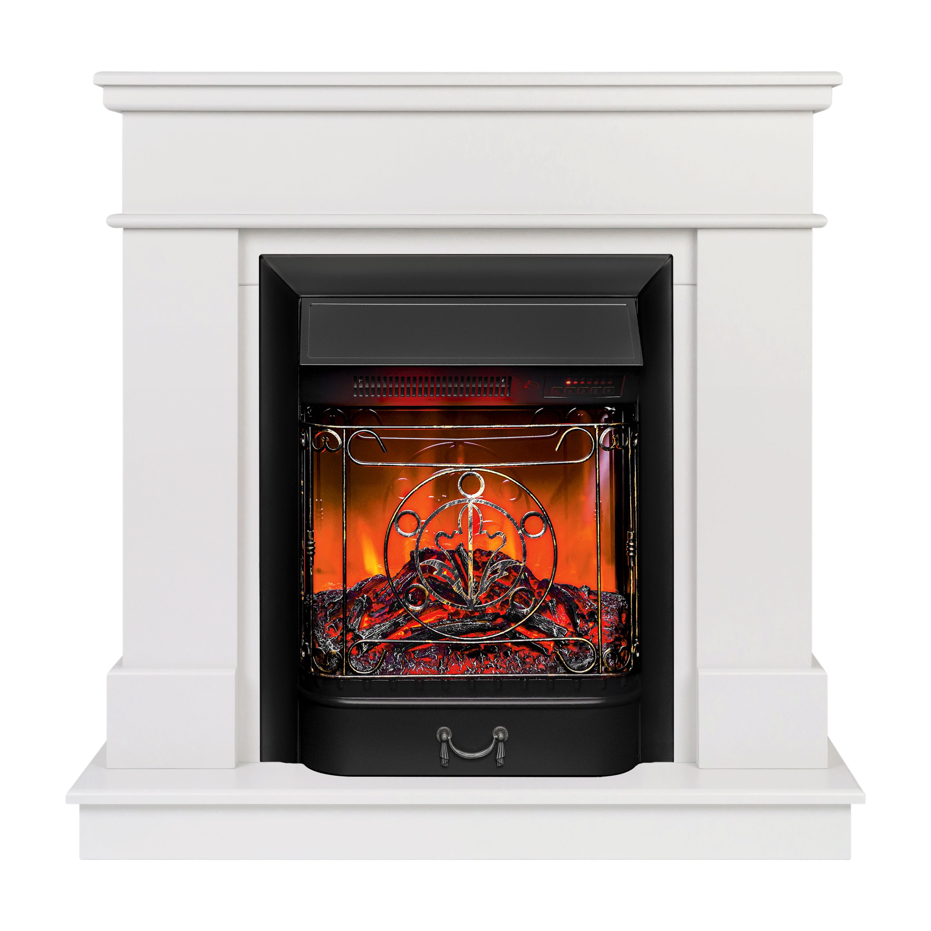 

Электрокамин RealFlame Selena STD WT-P512 с очагом Majestic Lux Black, SELENA STD WT-P512 с очагом Majestic Lux Black