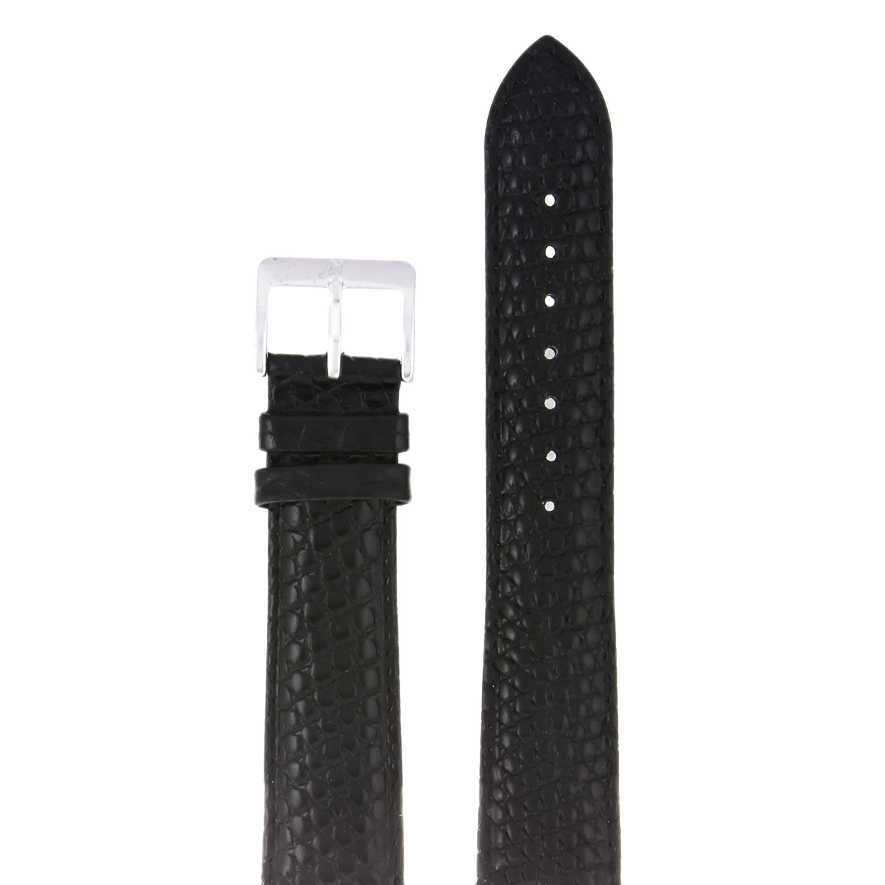 

Ремешок из двух частей мужской Nagata Leather 2288х черный змея/серебристый, 2288х