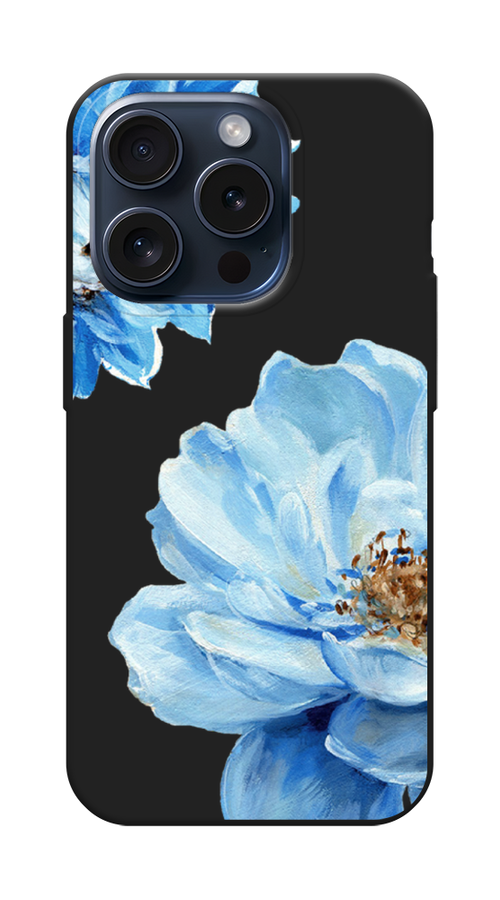 

Чехол Awog на Apple iPhone 15 Pro "Голубые клематисы", Голубой, 15752-1