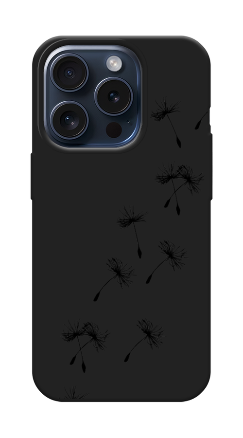 

Чехол Awog на Apple iPhone 15 Pro "Летящие одуванчики", Черный, 15752-1