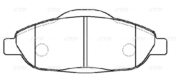 

Колодки тормозные дисковые передние Peugeot 308 1.4/1.6 07> Ctr gk0908