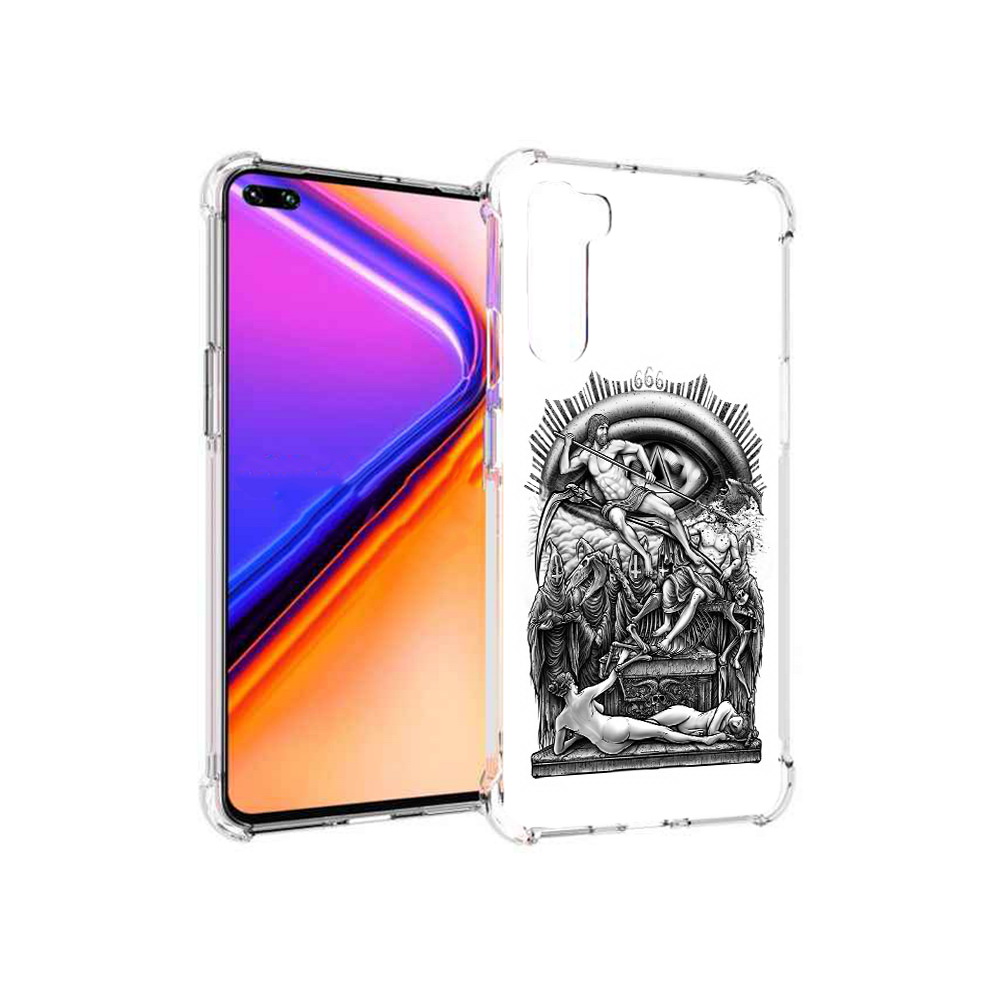 

Чехол MyPads Tocco для OnePlus Nord оракул черно белый (PT227045.136.528), Прозрачный, Tocco