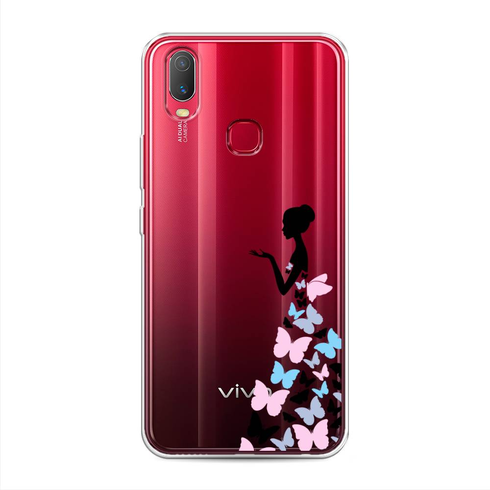 фото Силиконовый чехол "платье из бабочек" на vivo y11 awog