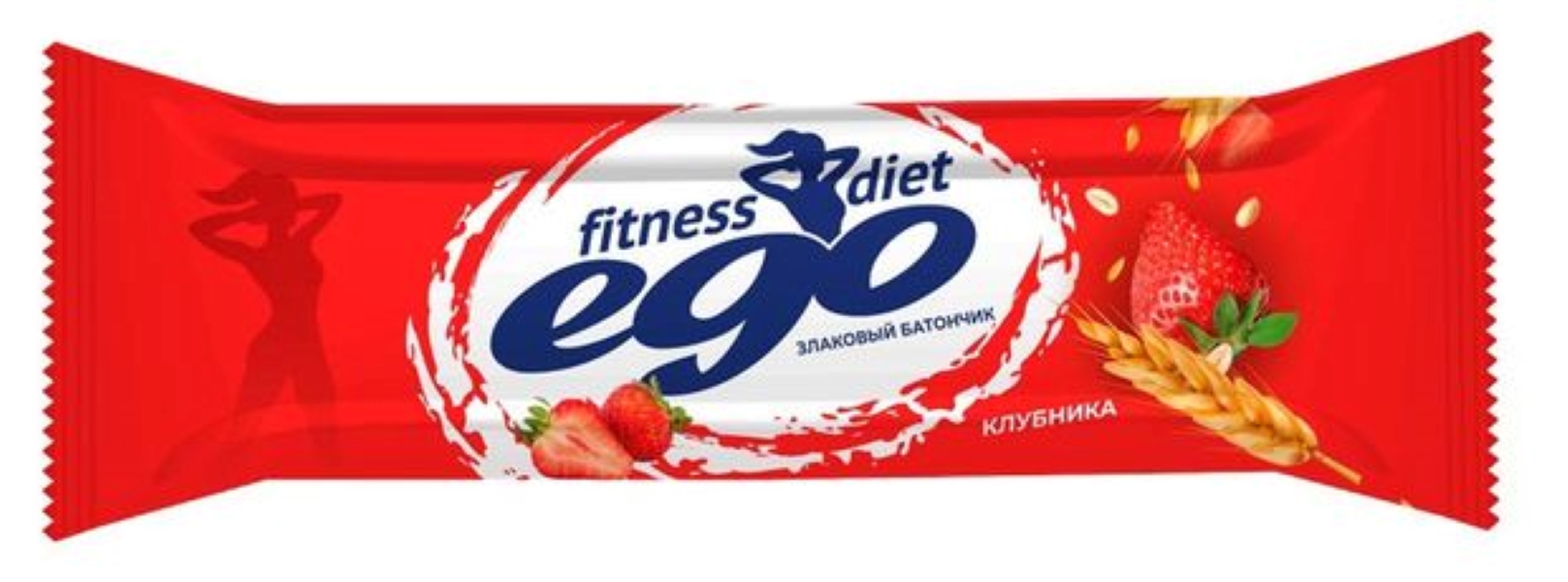 фото Батончик злаковый ego fitness клубника с витаминами-железом 27 г