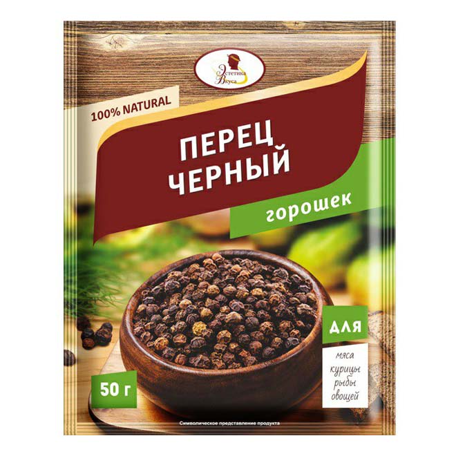 

Перец черный Эстетика вкуса Natural горошек 50 г