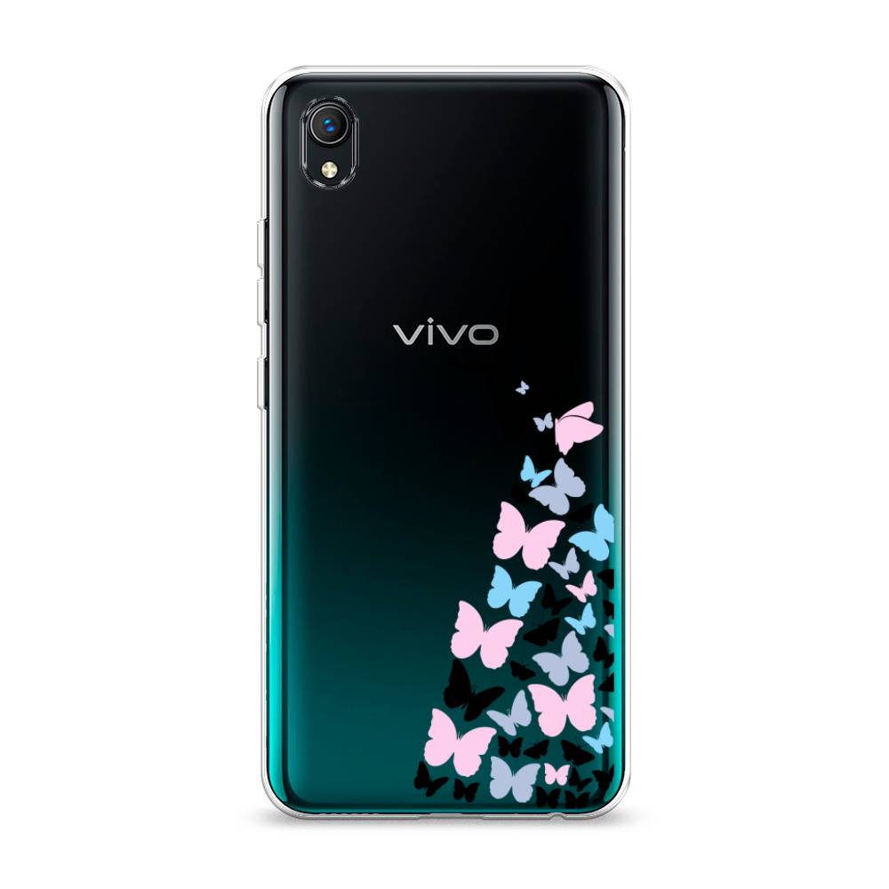 фото Силиконовый чехол "платье из бабочек" на vivo y1s awog