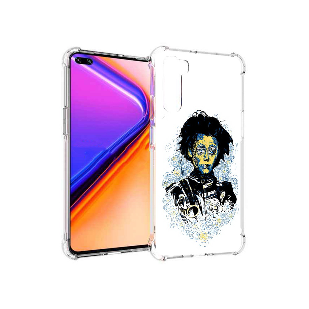 

Чехол MyPads Tocco для OnePlus Nord парень черно-белый абстракция (PT227045.136.535), Прозрачный, Tocco