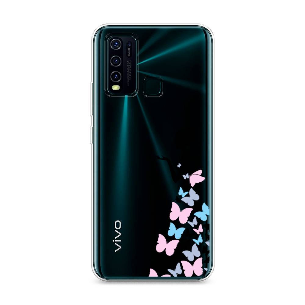 фото Силиконовый чехол "платье из бабочек" на vivo y30 awog