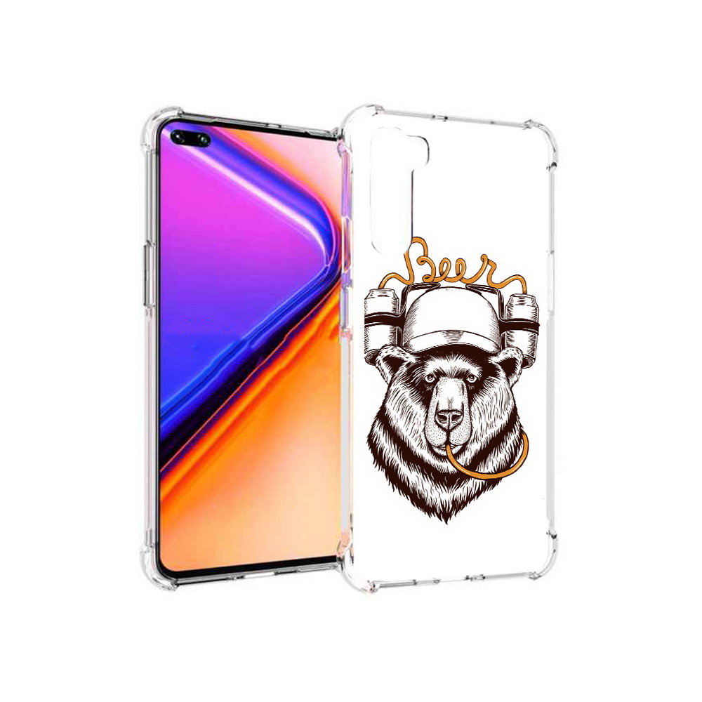

Чехол MyPads Tocco для OnePlus Nord пивной медведь (PT227045.136.538), Прозрачный, Tocco