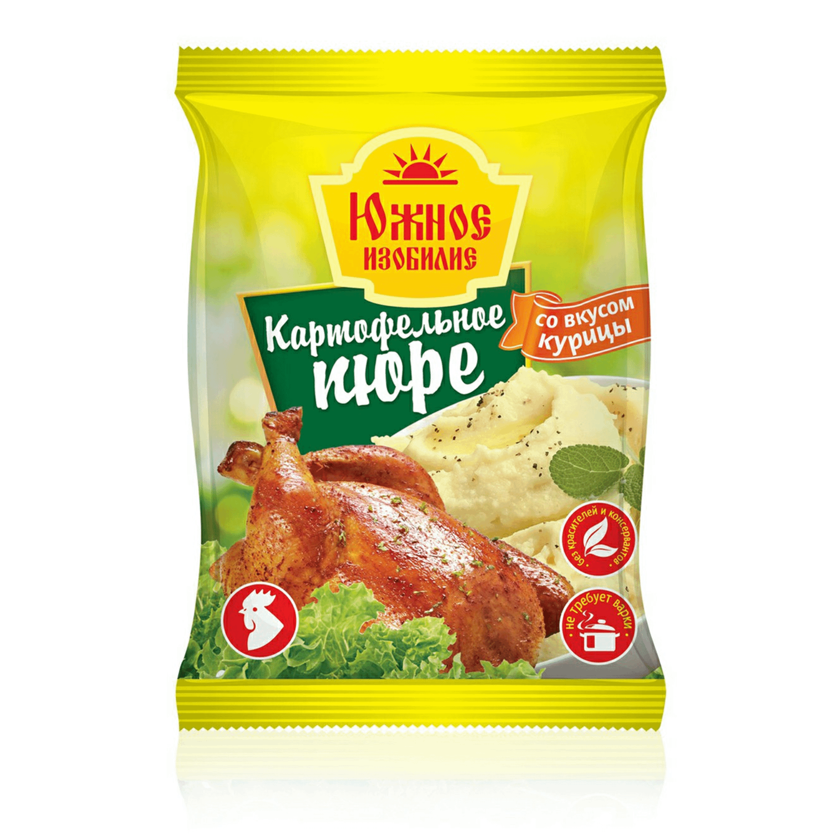 

Картофельное пюре Южное изобилие со вкусом курицы быстрого приготовления 37 г