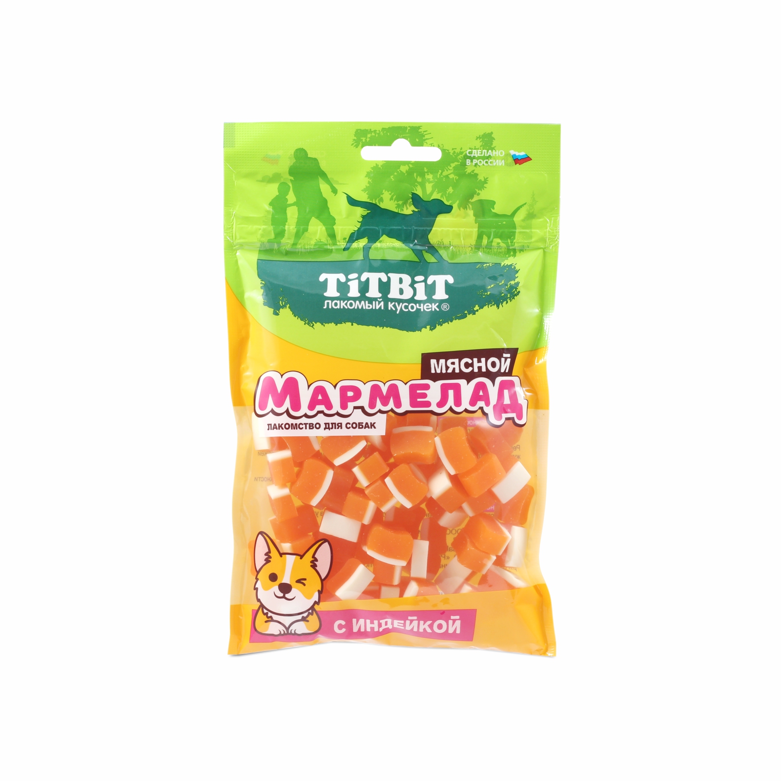 

Лакомство для собак TiTBiT Мармелад мясной с индейкой, 120 г