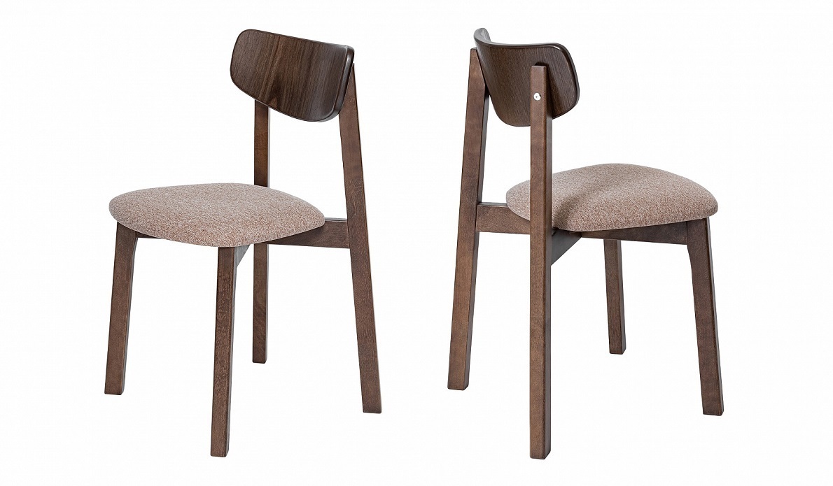 фото Комплект из 2-х деревянных стульев цм, вега орех морилка/sand цвет мебели
